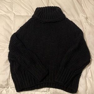 Free People My Only Sunshine Mock Neck Chunky Sweater | Medium